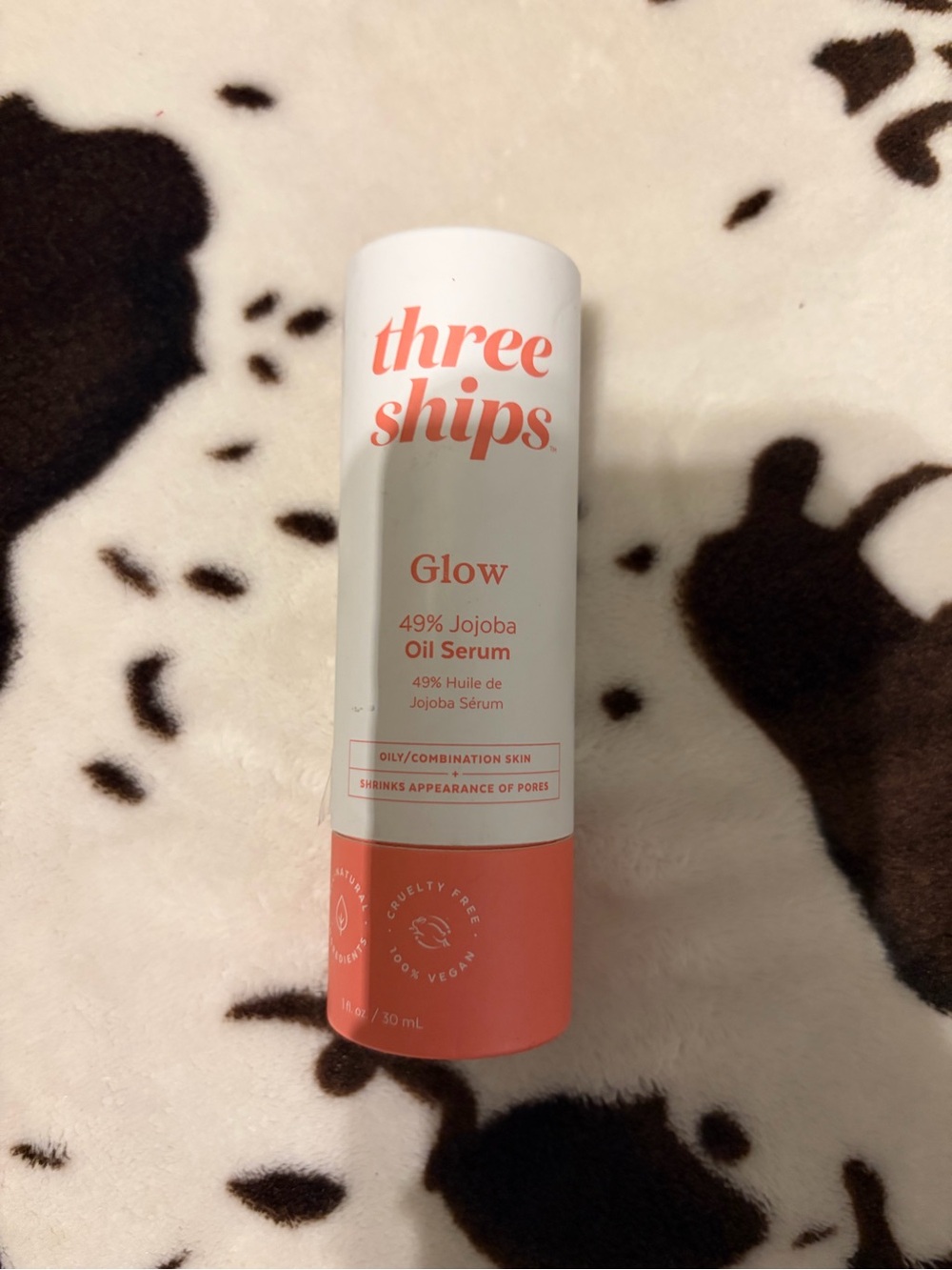 Three Ships Glow 49% Jojoba Oil Serum - White & Coral